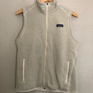Patagonia fleece vest medium cream